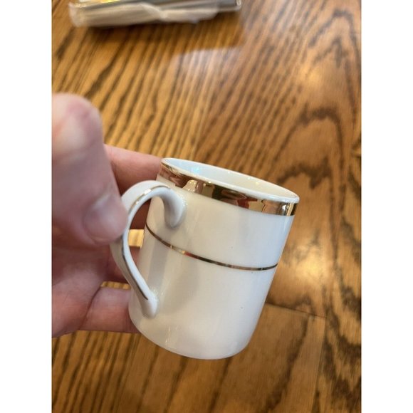 Kutahya Porselen Arte Bianco Expresso Coffee / Tea Set. Plates And Mug Cups. - Picture 8 of 13